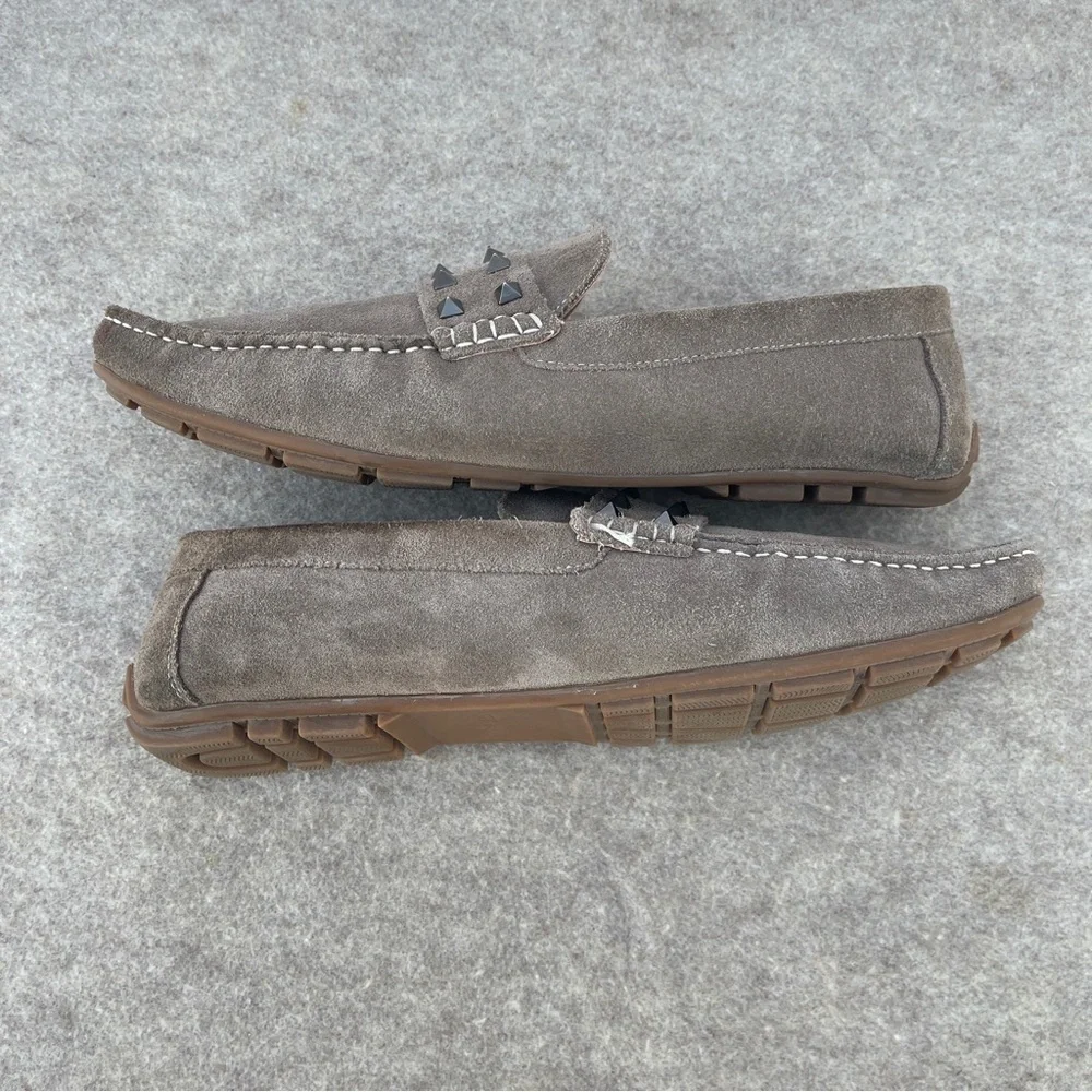 Steve Madden Marionn Leather Suede Studded Driver Slip On Loafers Men’s Size 12
